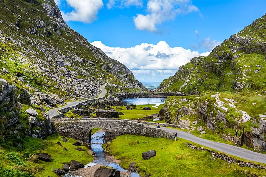 Scenic view of Gap of Dunloe, County Kerry, Ireland. 